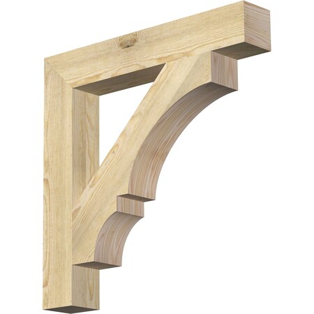 Ekena Millwork Balboa Block Rough Sawn Bracket, Douglas Fir, 4"W x 26"D x 26"H BKT04X26X26BOA05RDF